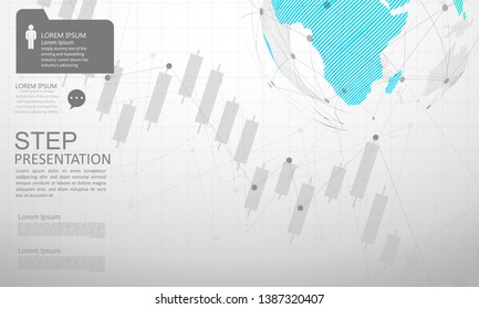 Modern vector abstract step lable infographic elements.can be used for global network connection. World map point and line.vector Illustration 
