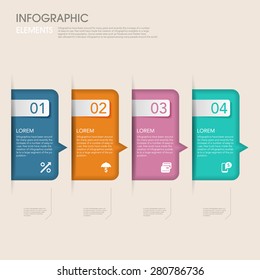 modern vector abstract step lable infographic elements.can be used for workflow layout, diagram, number options, web design.  illustration ,EPS10