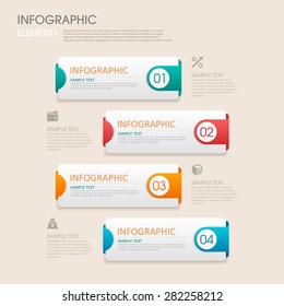 modern vector abstract step lable infographic elements.can be used for workflow layout, diagram, number options, web design.  illustration ,EPS10