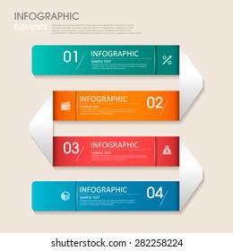 modern vector abstract step lable infographic elements.can be used for workflow layout, diagram, number options, web design.  illustration ,EPS10