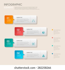 modern vector abstract step lable infographic elements.can be used for workflow layout, diagram, number options, web design.  illustration ,EPS10
