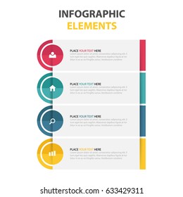 Modern vector abstract step lable infographic elements.can be used for workflow layout, diagram, number options, icons for 4 options, web design. illustration ,EPS10