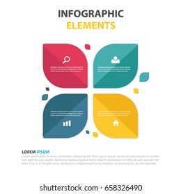 Modern vector abstract step lable infographic elements.can be used for workflow layout, diagram, number options, icons for 4 options, web design. illustration ,EPS10