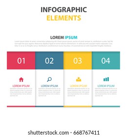 Modern vector abstract step lable infographic elements.can be used for workflow layout, diagram, number options, icons for 4 options, web design. illustration ,EPS10