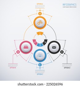 Modern vector abstract template for infographic