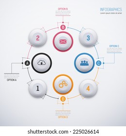 Modern vector abstract template for infographic