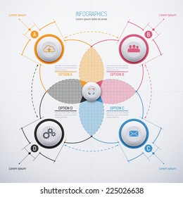 Modern vector abstract template for infographic