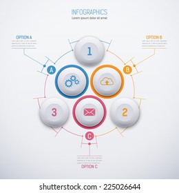 Modern vector abstract template for infographic
