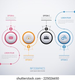 Modern vector abstract template for infographic