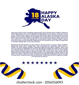 modern vector Alaska day greeting design