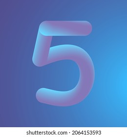 Modern Vector Alphabet Number and Symbol with 3D Liquid effect for headline