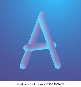 Modern Vector Alphabet Number and Symbol with 3D Liquid effect for headline