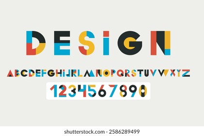 Modern Vector Alphabet and Numbers Design – Perfect for Digital Projects, Print Media, and Creative Branding – High-Quality ABC and Numerals for Professional Use