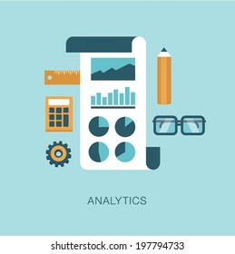 modern vector analytics concept illustration