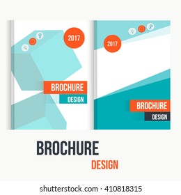 Modern Vector annual report design template with triangles. Can be used for brochure cover,  book cover,  flyer