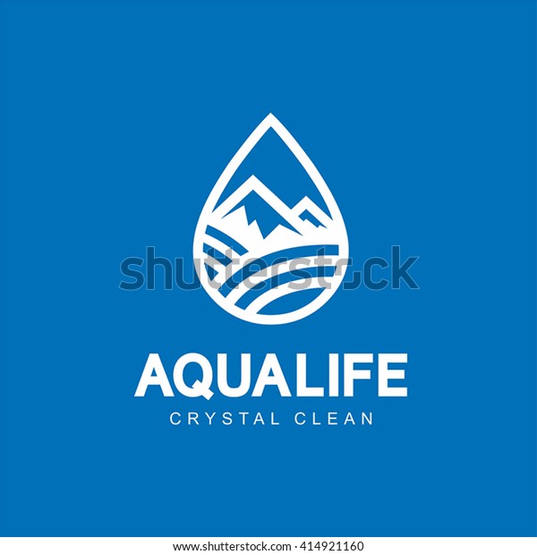 Modern Vector Aqua Life Logo Cafe Stock Vector Royalty Free