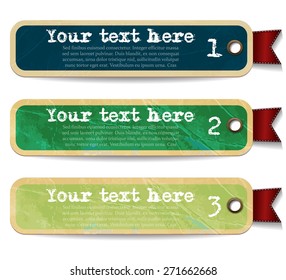 Modern vector arrow design, paper, cardboard imitation, infographics banners