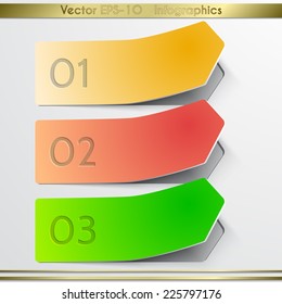 Modern vector arrow sticker  infographics elements.  Can be used for workflow , diagram, list and web design
