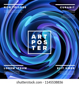 Plantilla moderna de afiche de arte vectorial para exposición de arte, galería, concierto o fiesta de baile