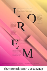 Modern vector art poster template for art exhibition, gallery, concert or dance party
