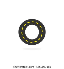 Modern Vector Asphalt Logo Letter O. O Road Logistics Letter Design in Vector