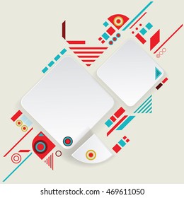 Modern vector aztec frame for material design 