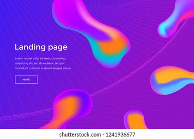 Modern vector background with beautiful figures for landing page