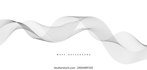 Fondo vectorial moderno con líneas onduladas negras.