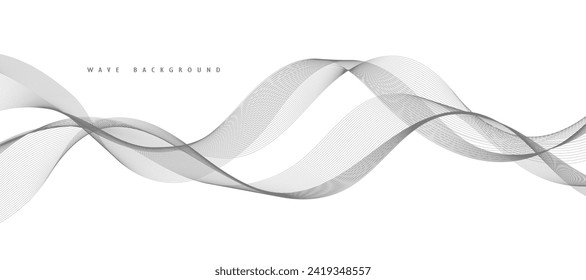 Fondo vectorial moderno con líneas onduladas negras.
