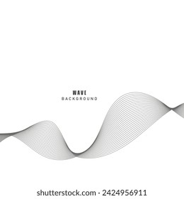 Modern Vector Background with Black Wavy Lines.