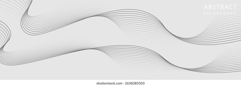 Modern vector background with black wavy lines. suit for simple design.