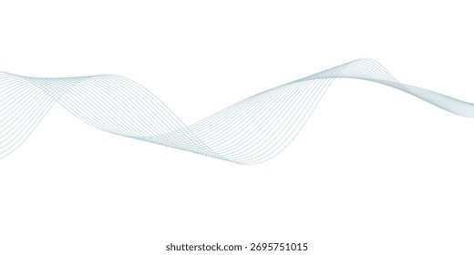 Plano de fundo vetorial moderno com linhas onduladas azuis.