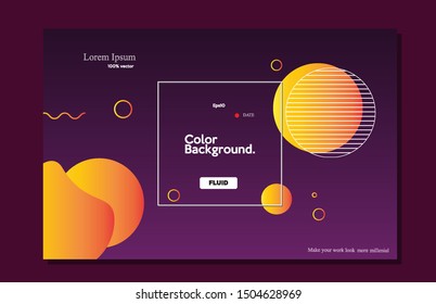 Modern vector background. Creative wallpaper design. Dynamic style banner design. Purple elemets with fluid gradient for poster, wallpaper, card, web, landing, page, cover, gretting, promotion. Vector