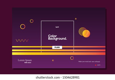 Modern vector background. Creative wallpaper design. Dynamic style banner design. Purple elemets with fluid gradient for poster, wallpaper, card, web, landing, page, cover, gretting, promotion. Vector