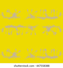 modern vector background with dandelions on yellow background