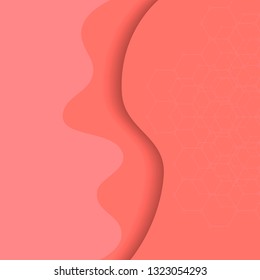 Modern vector background design in coral color.