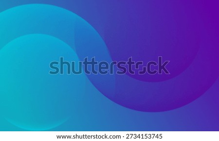 A modern vector background featuring overlapping translucent circles in a vivid blue and purple gradient. 