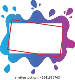 Modern vector background featuring soft gradient blobs and clean frame, great for promotional graphics, poster titles, or social media content