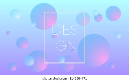 Modern vector background with gradient circles. Vertical banner with colorful spheres 