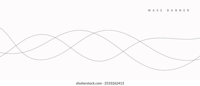 Fondo de Vector moderno con líneas onduladas grises	
