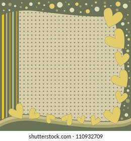 Modern vector background with hearts and dots