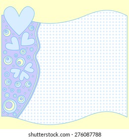 Modern vector background with hearts and dots
