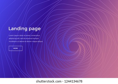 Modern vector background with purple and pink waves