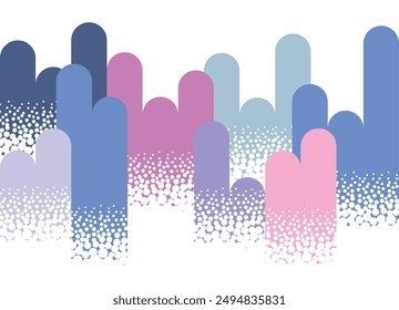Modern vector background in retro style. For covers, wall art, interior design, advertising. Drawing in the form of abstract strokes of paint