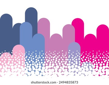 Modern vector background in retro style. For covers, wall art, interior design, advertising. Drawing in the form of abstract colored columns
