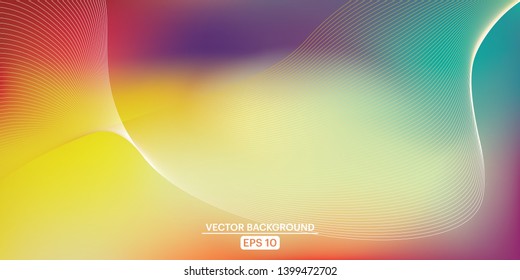 Modern vector Background template. Abstract liquid colors background. Colorful smooth banner template. Easy editable soft colored vector illustration in EPS10 without transparency. - Vector 