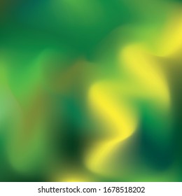 Modern vector Background template. Abstract Green Yellow Gradient Mesh background. Colored fluid graphic composition illustration.