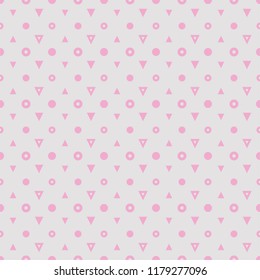 Modern vector background. Triangles and circles on a gray background