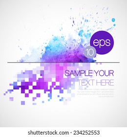 Modern vector background with watercolor blot