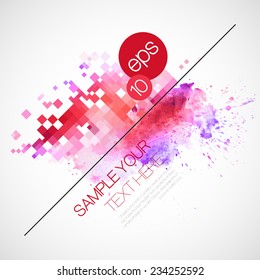 Modern vector background with watercolor blot